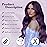 NAYOO Long Ombre Purple Wavy Wig for Women 26 Inch Middle Part Curly Wavy Wig Natural Looking Synthetic Heat Resistant Fiber for Daily Party (Ombre Purple)