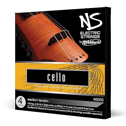 D'Addario NS Electric Cello String Set, 4/4 Scale, Medium Tension
