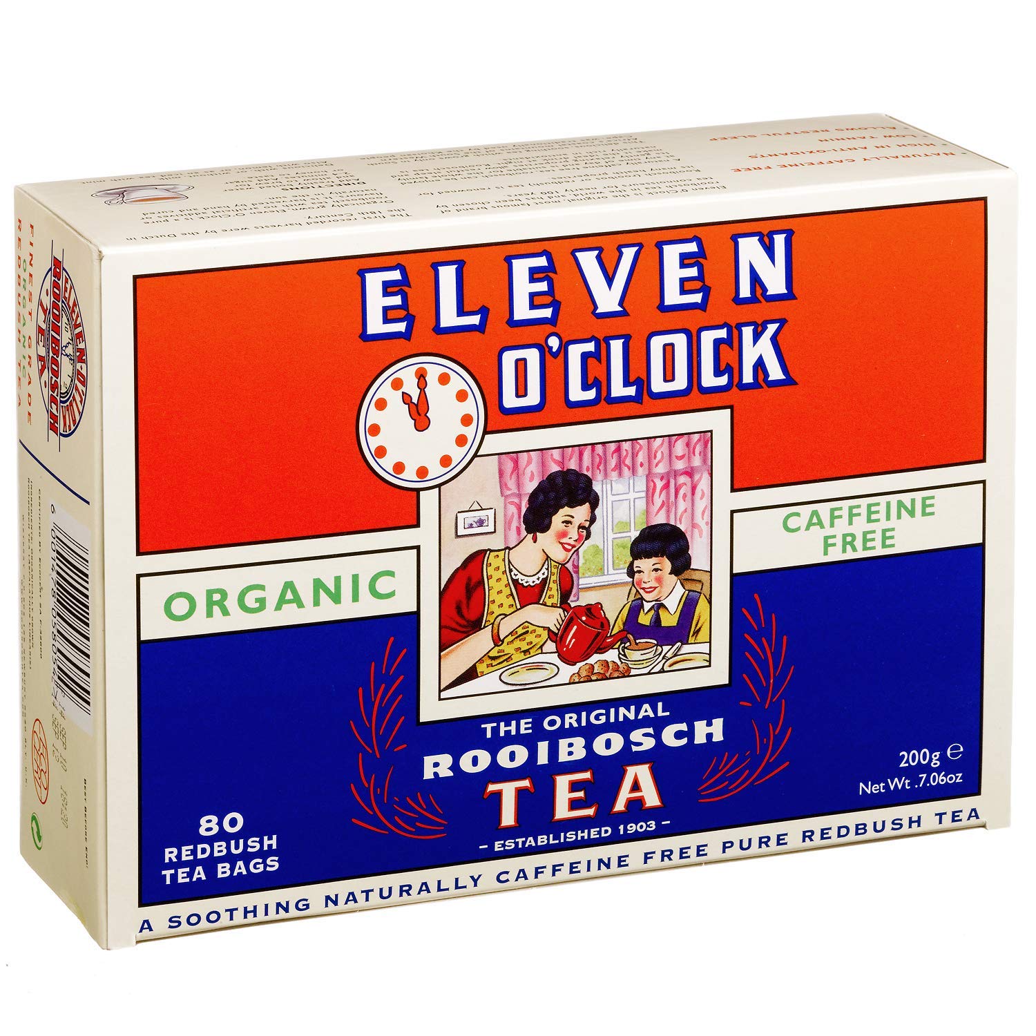 Eleven O'clock Org Rooibosch Tea 80 Bag (Pack of 2)