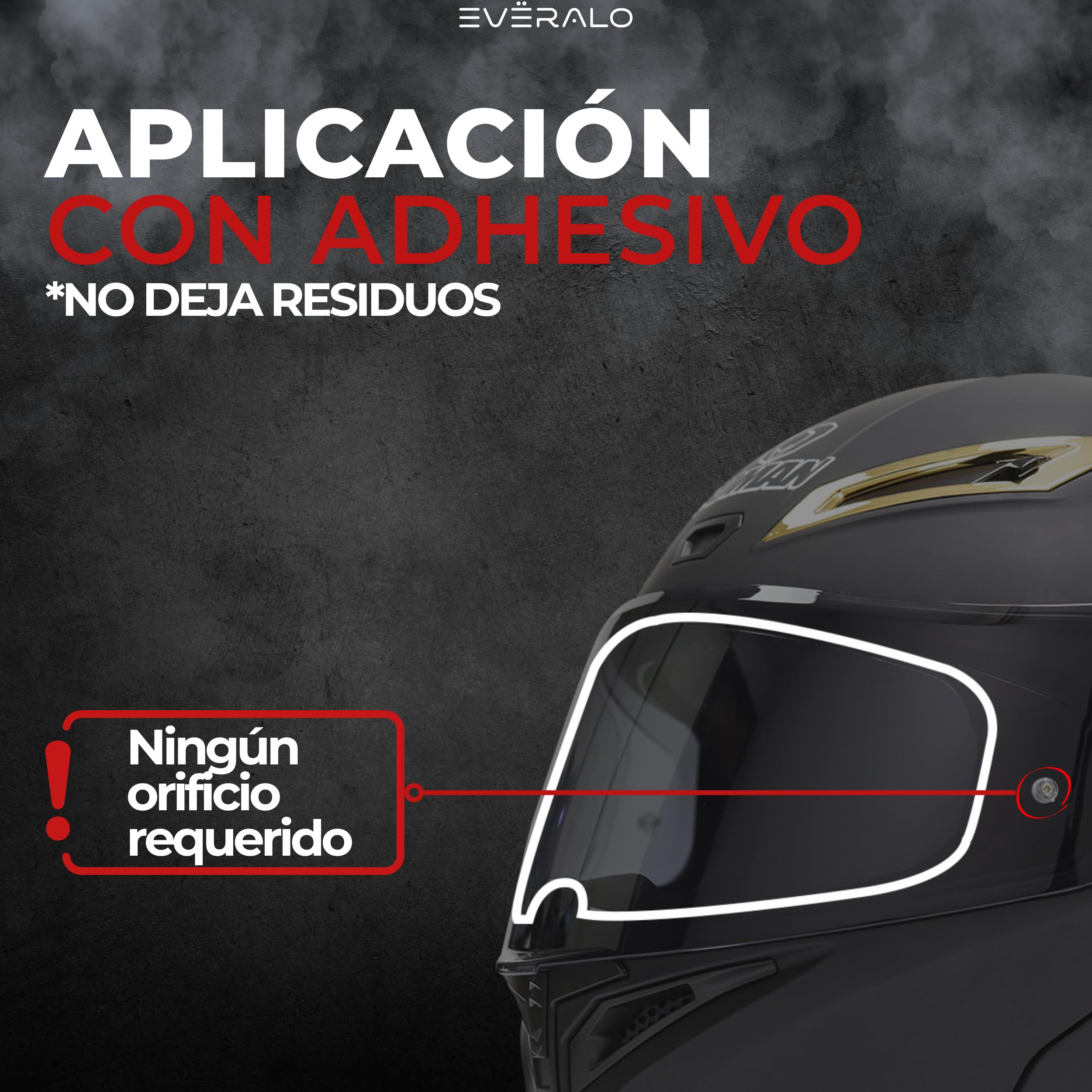 Inserto Universal - Lamina Antivaho Casco Moto - Lente Antivaho Adhesiva Para Casco Integral, Jet y Modular (Fotocromatica) — view 2
