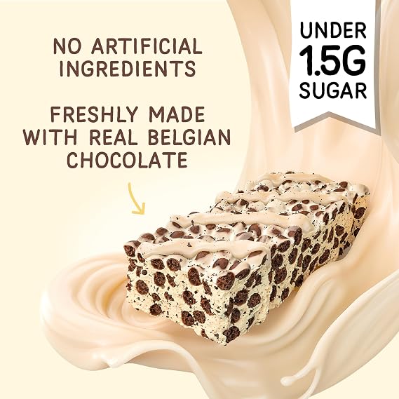 Fit bakes Keto Cookies & Cream Mini Bars, 1 Net Carb Low Sugar Diet, 12x19g | Diabetic Chocolate, Keto Snack, Low Carb, 65 Calorie Low Calorie Bar, Diabetic Sweets, Chocolate Crunch Cake, Fitbakes