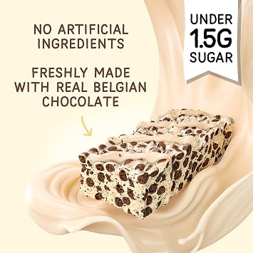 Fit bakes Keto Cookies & Cream Mini Bars, 1 Net Carb Low Sugar Diet, 12x19g | Diabetic Chocolate, Keto Snack, Low Carb, 65 Calorie Low Calorie Bar, Diabetic Sweets, Chocolate Crunch Cake, Fitbakes