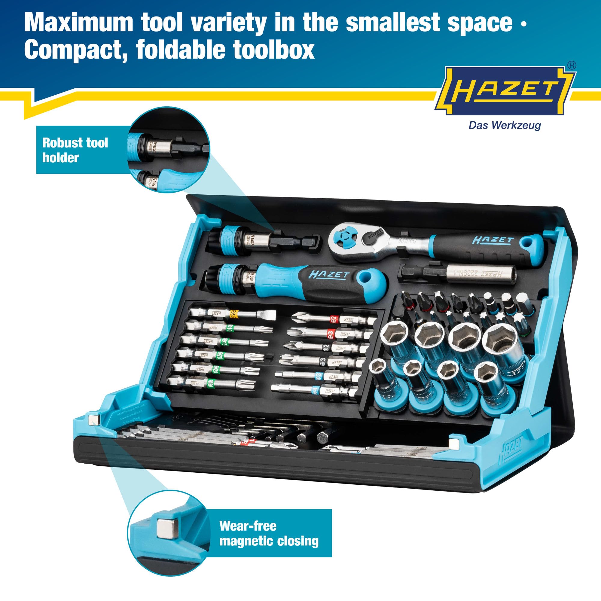 HAZET Smartcase Bit Set 2200SC-32 I 59-Piece Set, Drive: Hexagon