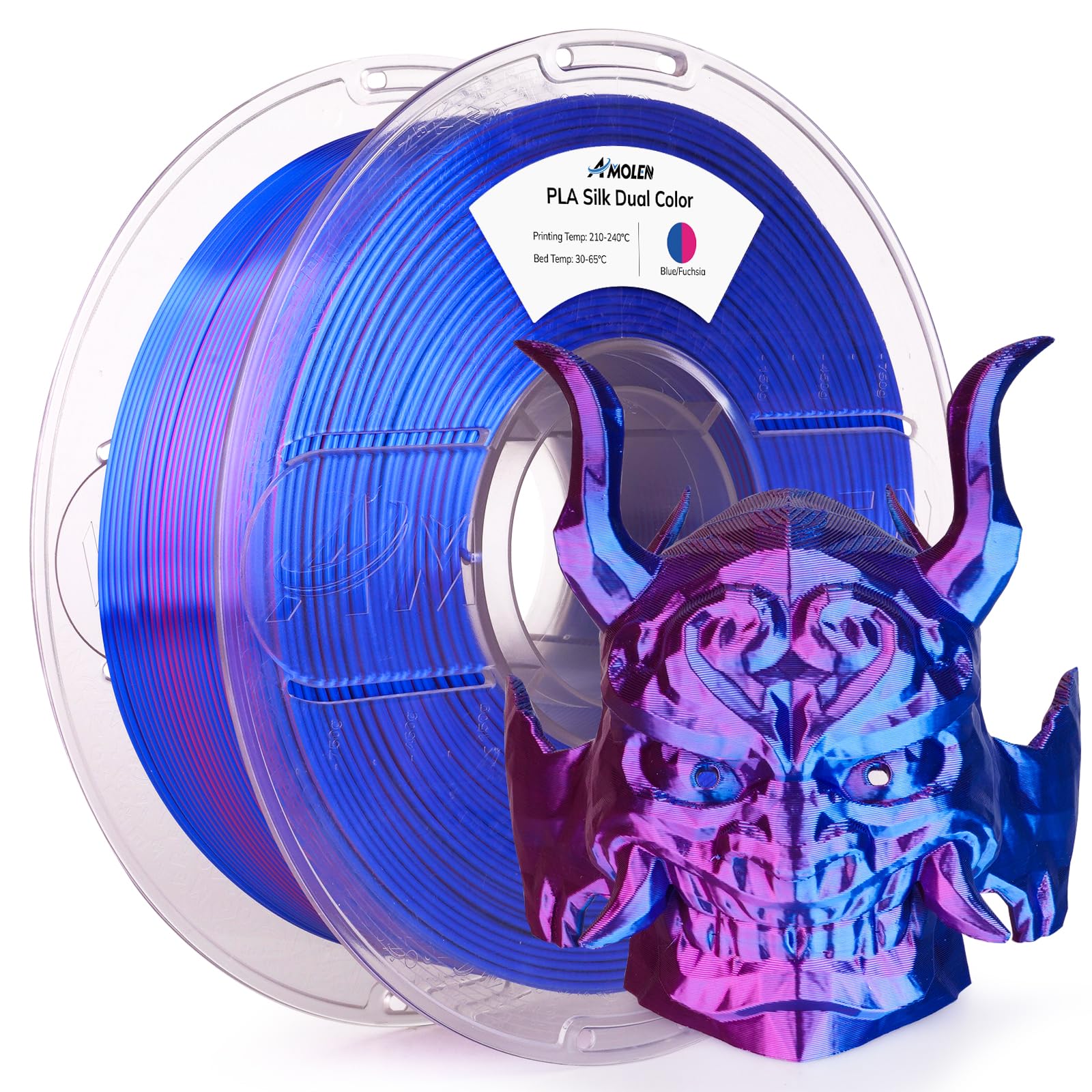 Snapklik.com : AMOLEN Silk PLA 3D Printer Filament, Shiny Dual Color ...