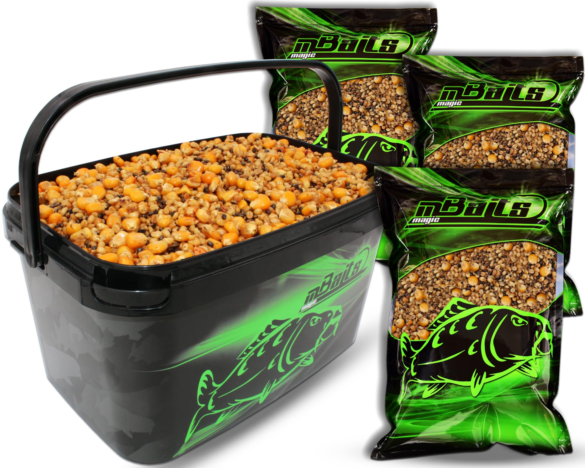 Angel-Berger Magic Baits 3kg Ready Particle Mix Scopex im Eimer Carp Seeds Angelfertig Partikel Karpfen Köder Gekochte Körner Karpfenfutter Futtermittel