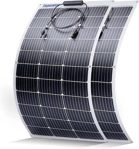 2 paneles solares flexibles de 100 W, 12 V, celda monocristalina 9BB, 12 voltios, semi-flexible para caravana, remolque, barco, cabaña, automóvil,