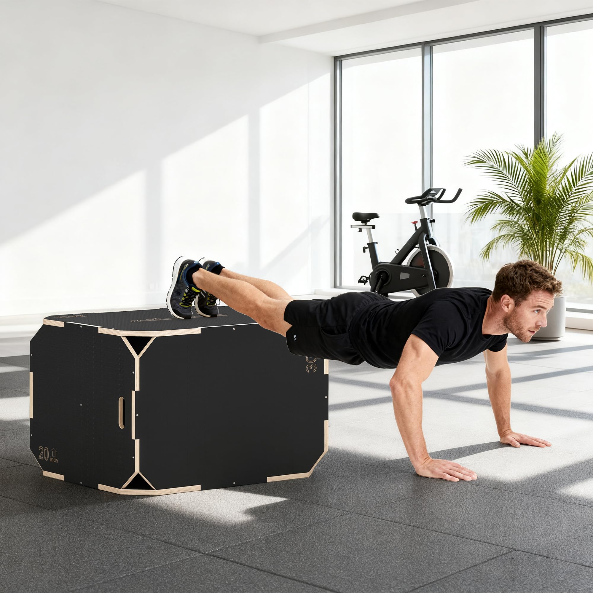 SPORTNOW Plyo Box - Cassetta per Saltare Step up jumpbox Unisex Adulto
