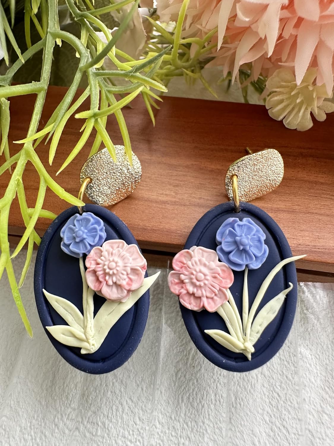 Polymer Clay Molds - 12 Pcs Mini Flower Polymer Clay Molds for Jewelry Making, Miniature Flower Clay Molds for Clay Earring Making, Polymer Clay Molds for Polymer Clay Earrings Decoration