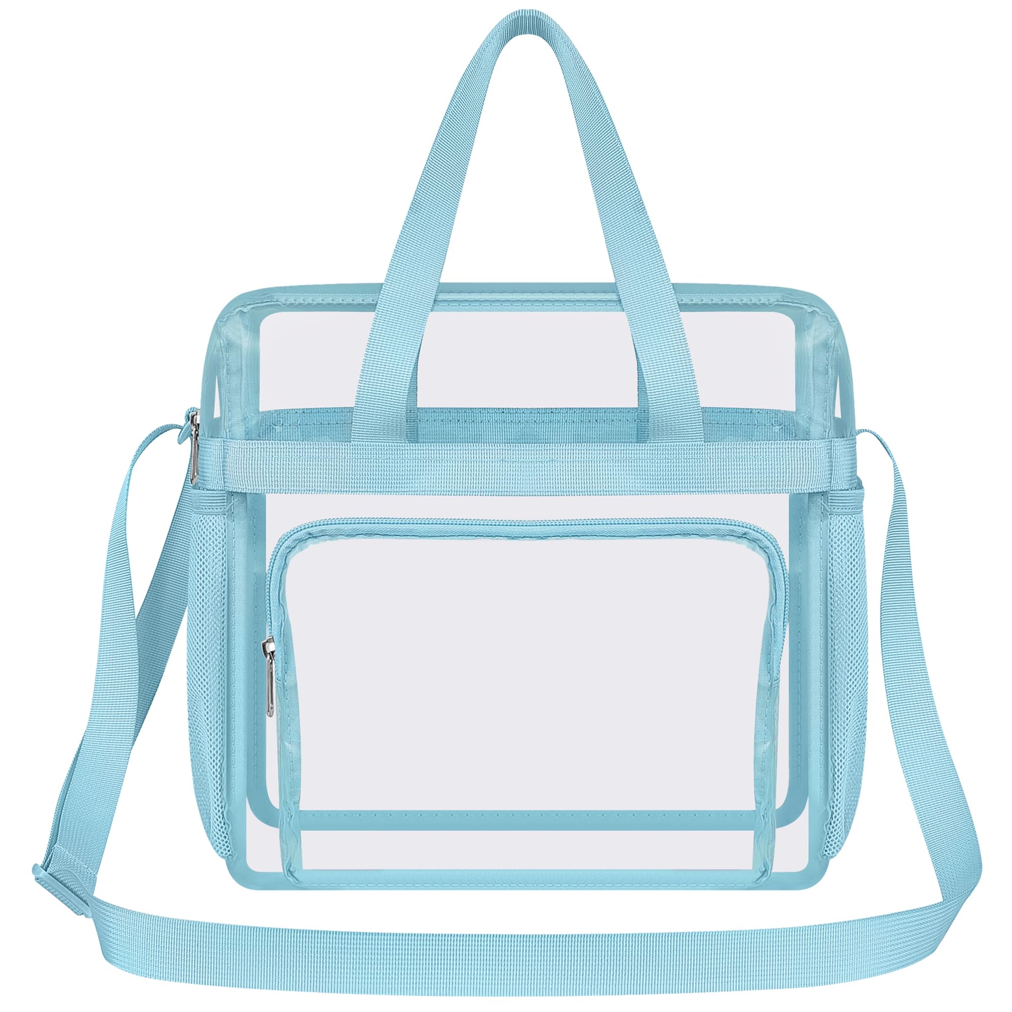 Oraben Clear Bag Stadium Approved 12x6x12 Clear Tote Bag with Removable Strap Clear Lunch Bag for Work Sports Festival