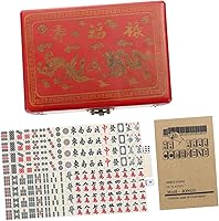 Vista 1 de 1 Set Pequeño Kit de Juego de Viaje Mahjong Artículos Caja Portátil Mahjong Set para Juego Chino