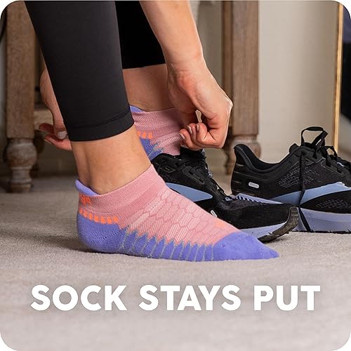 Miniatura 3 de Balega - Calcetines deportivos de compresión con plata para hombres y mujeres, invisibles, para correr (1 par)