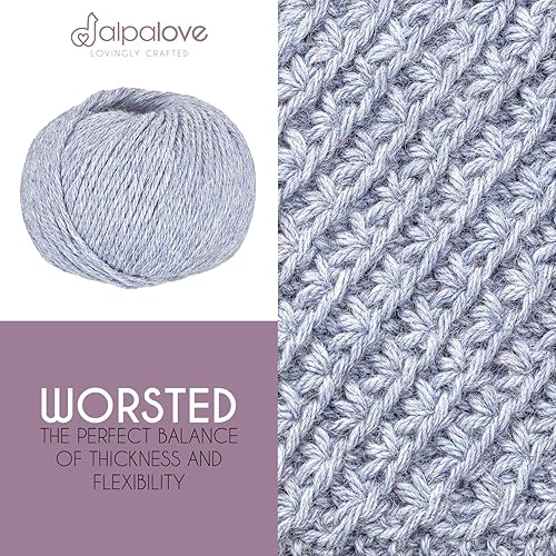 Vista 32 de Bulky Set (6 x 1.75 oz) Super Soft Baby Alpaca Hilo de tejer gris verde 328 yardas Gris Verde,Beige,Azul y verde,Cappuccino,Azul Oscuro,Gris