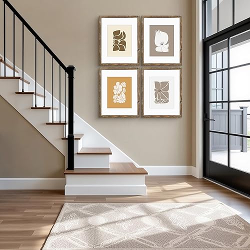 Vista 363 de Frametory, Los marcos de 16 x 20 pulgadas muestran imágenes de 11 x 14 pulgadas con paspartú o fotos de 16 x 20 pulgadas sin paspartú, vidrio Plata