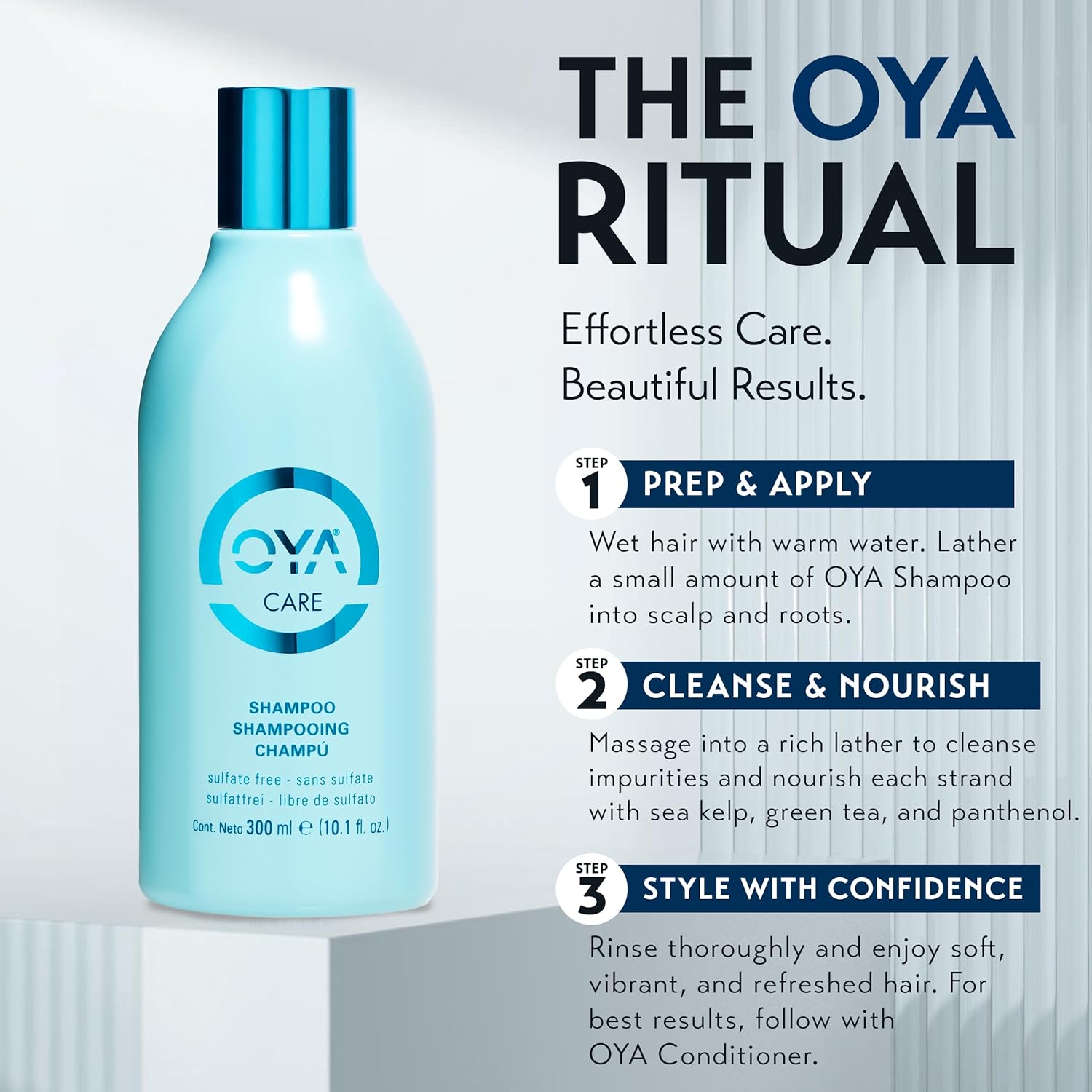 OYA SHAMPOO - Gentle Moisturizing Shampoo for Color Treated, Dry, Damaged, and Normal Hair - Purifying Hair Shampoo Safe for all Hair Types and Colors (300 ml / 10.1 fl. oz)