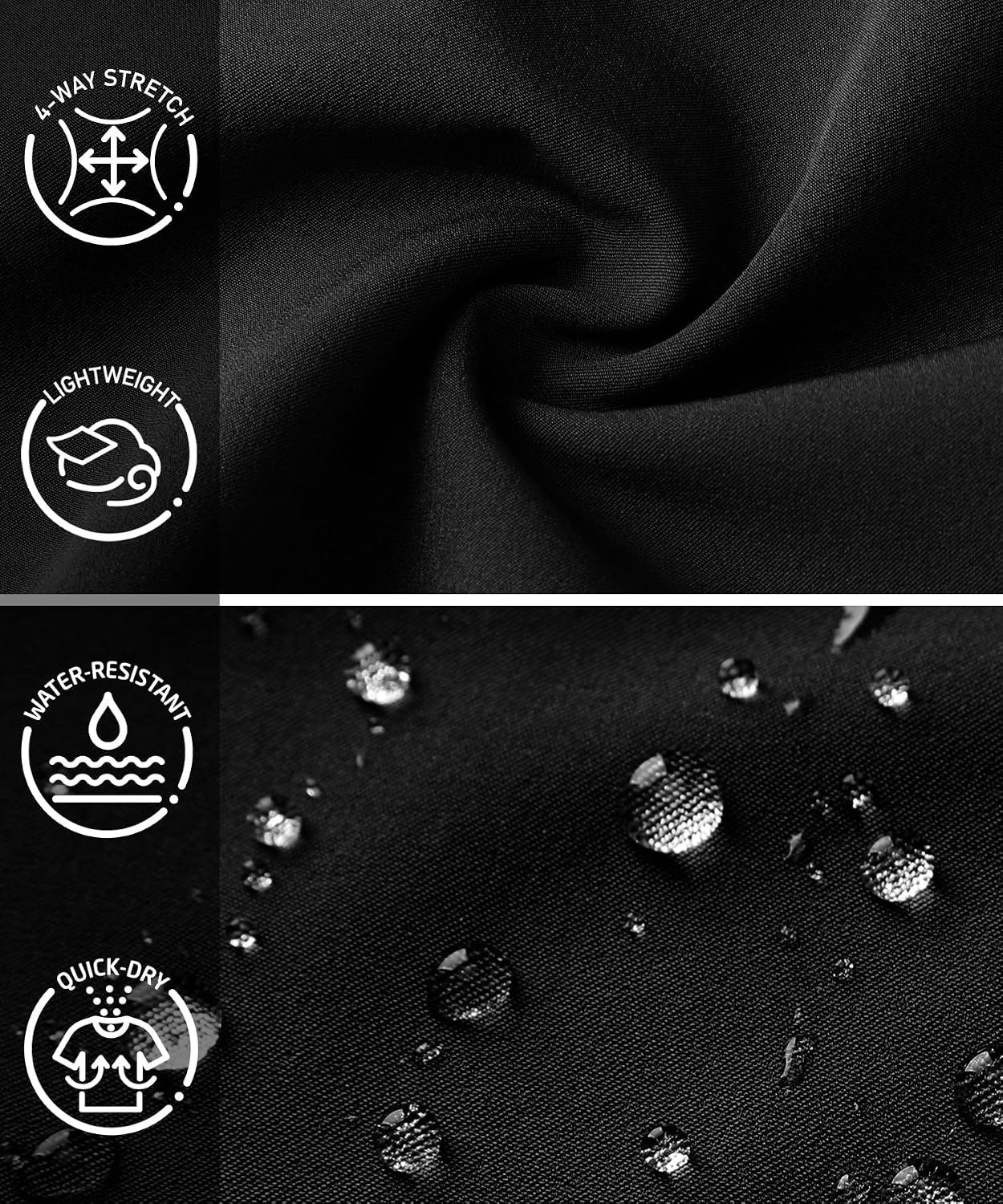 Haimont Men's Athletic Running Shorts 5 Inches Quick Dry Workout Gym Active Shorts with Pockets Water Resistant, No Liner