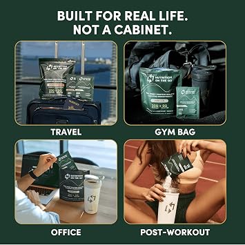 Nutrition On The Go Whey Protein Isolate Packets with Creatine 25g Protein + 5g Creatine Single-Serve Travel Protein Powder - Variety Pack (Vanilla & Chocolate) (30-Pack)