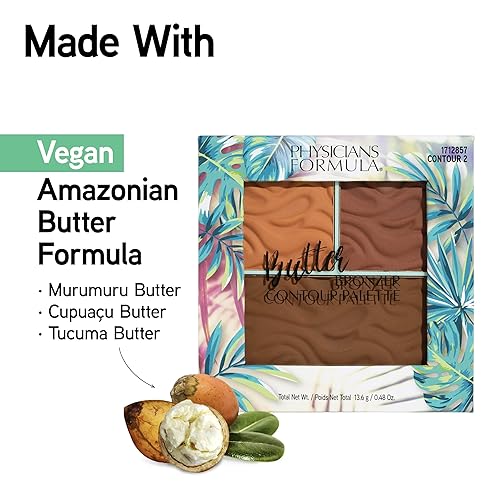 Miniatura 5 de Physicians Formula Paleta de contorno de bronceador de mantequilla, media/oscura