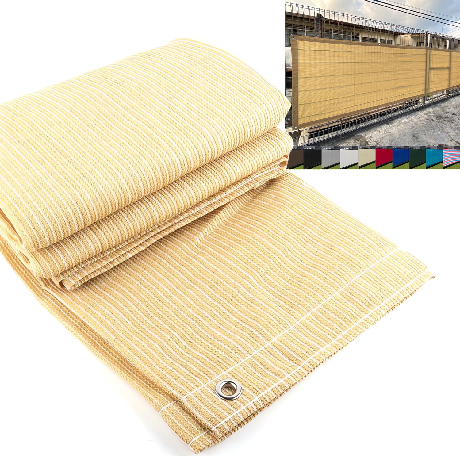 OTIGA Balcony Privacy Screen for Balcony,1x16m Mesh Fabric Garden Screening Outdoor UV protection,180gsm Fence Covering with Eyelets,for Outdoor Privacy Shield, Pool, Terrace, Patio, Fence Cover