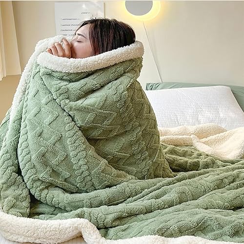 Miniatura 2 de Manta gruesa de imitación de cachemira, suave manta de piel sintética Sherpa para otoño, acogedora manta de vellón para cama, tamaño King extra