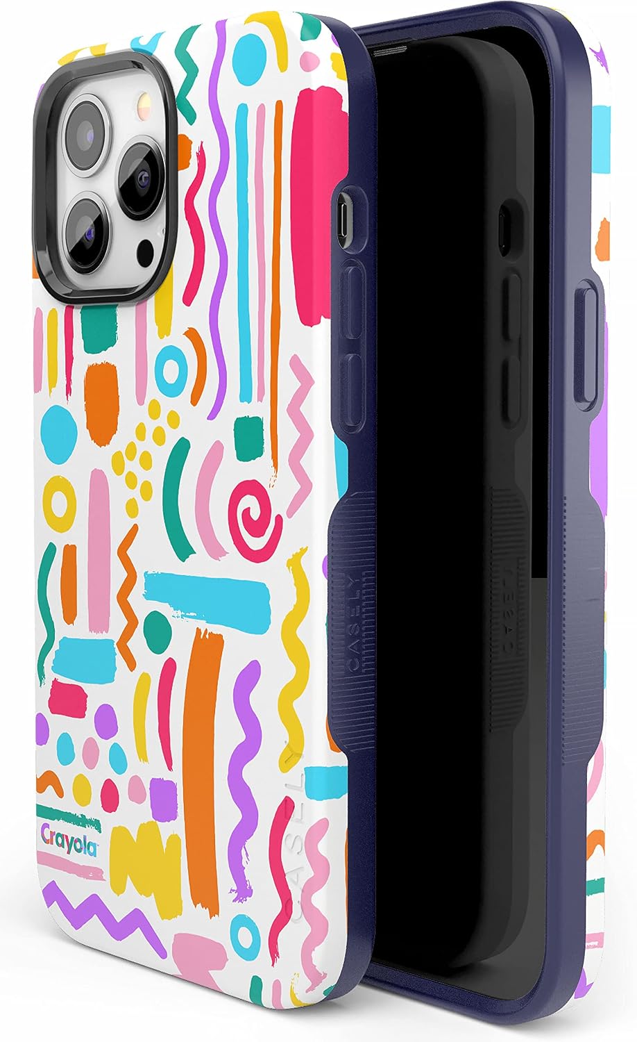 Casely iPhone 13 Pro Max Case | Make Your Mark | Crayola Paint | Bold Protective Design | Compatible with MagSafe