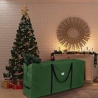 Vista 6 de Bolsa de almacenamiento para árbol de Navidad, se adapta a árboles de Navidad artificiales grandes desmontados de hasta 9 pies, bolsa impermeable