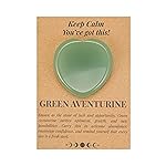 QianCannaor Green Aventurine Heart Shaped Worry Stone for Adults  Crystals and Healing Stones for Anxiety, Stress Relief, Meditation & Keep Calm  Pocket Palm Stone with Affirmation Card
