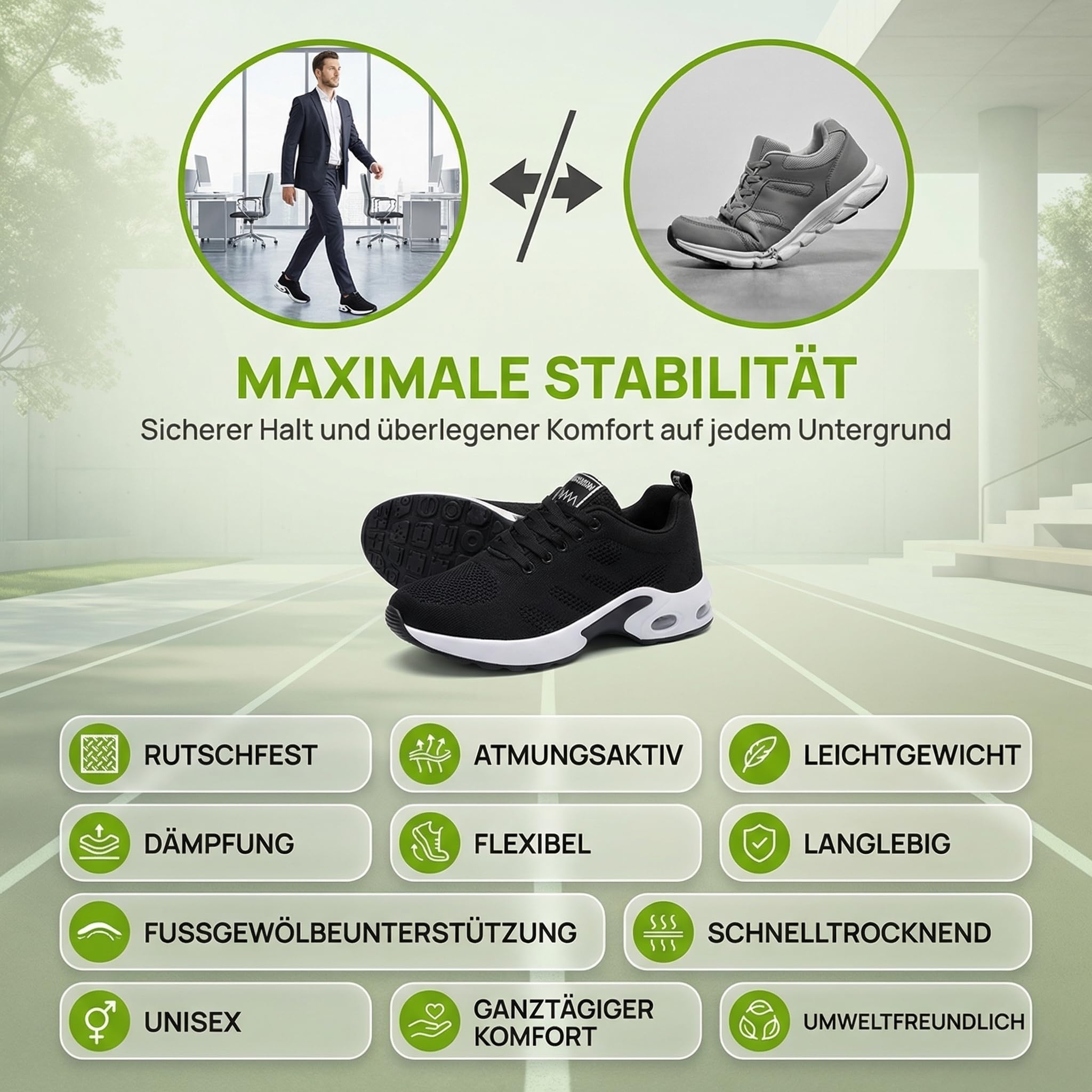 Orthocare Schuhe Damen Herren, Ergonomische Schmerzlinderungs-Schuhe, Komfort Orthopädische Leichtgewicht Schuhe