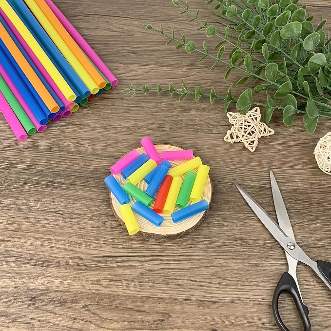 Pitillos plásticos jumbo colores surtidos 100 unidades miniatura 7