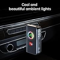 Vista 4 de Transmisor y receptor Bluetooth 5.4 2 en 1 - Adaptador de audio inalámbrico con conector AUX de 0.138 in para uso en el automóvil - Modo dual