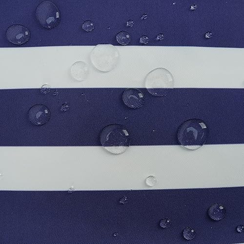 Miniatura 5 de cygnus Juego de 4 fundas de almohada de 18 x 18 pulgadas a rayas azules y blancas para exteriores, de poliéster impermeable para muebles de patio,