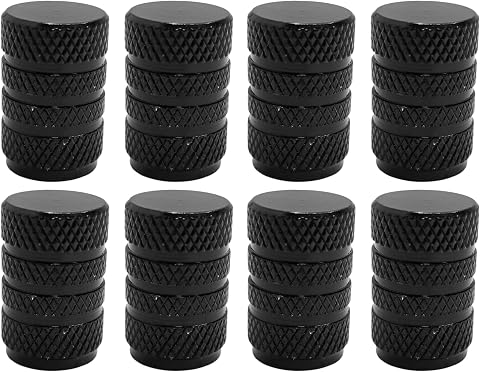cyclingcolors 8x Cappucci delle valvole cappuccio tappi valvola in alluminio Schrader per pneumatici bici moto auto...