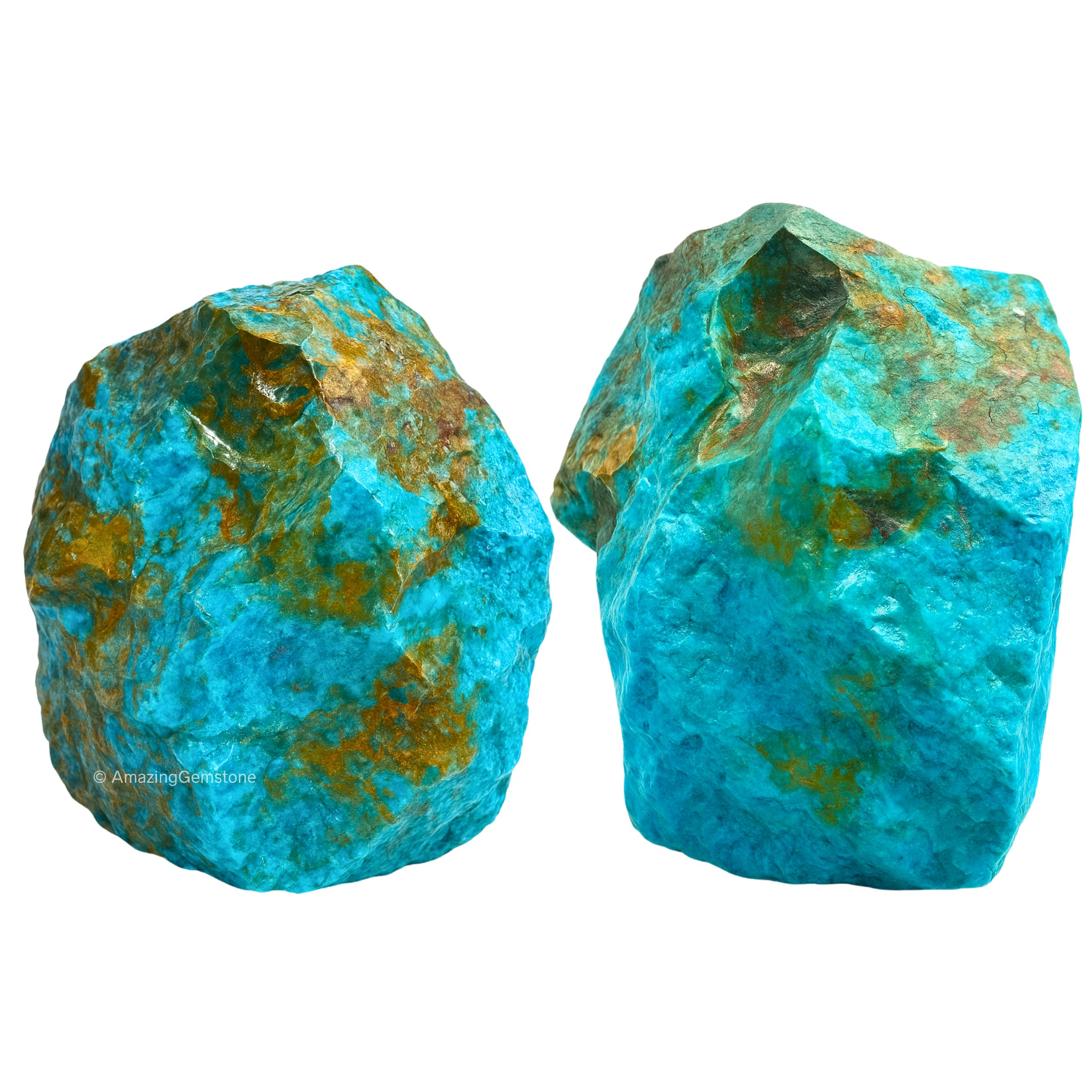 Chrysocolla Shattuckite Crystals and Healing Stones, 2 Piece Raw | Certified Healing Crystal Rough Rocks For Tumbling and DIY Projects Gifts - Positive Energy, Chakra Healing, Meditation