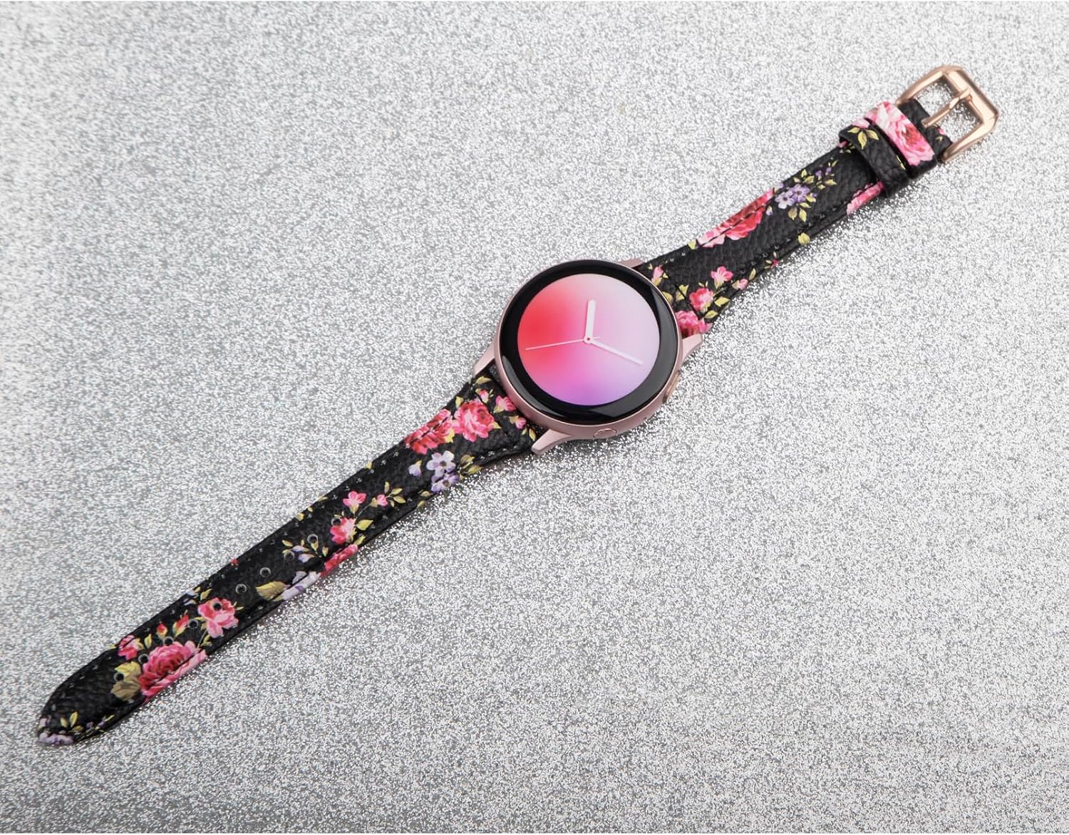 Slim Leather Bands Compatible with Samsung Galaxy Watch 7/6/5/4/FE 40mm 44mm,Watch 5 Pro 45mm/Watch 4 Classic/Watch 3 41mm, 20mm Watch Band for Women image 4