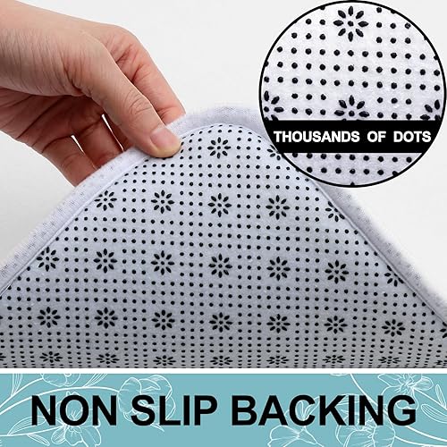 Miniatura 6 de Smiry - Tapete de baño de espuma viscoelástica, supersuave, absorbente, antideslizante, alfombra para el suelo del baño, 32 x 20 pulgadas, color