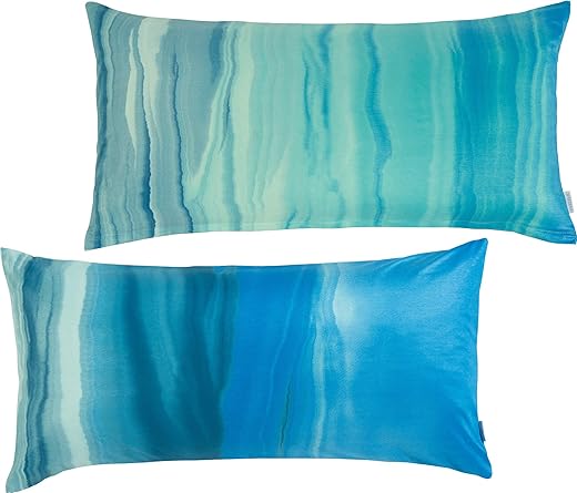 ESTELLA Kissenbezug Nika Interlock-Jersey türkis Größe 40×80 cm