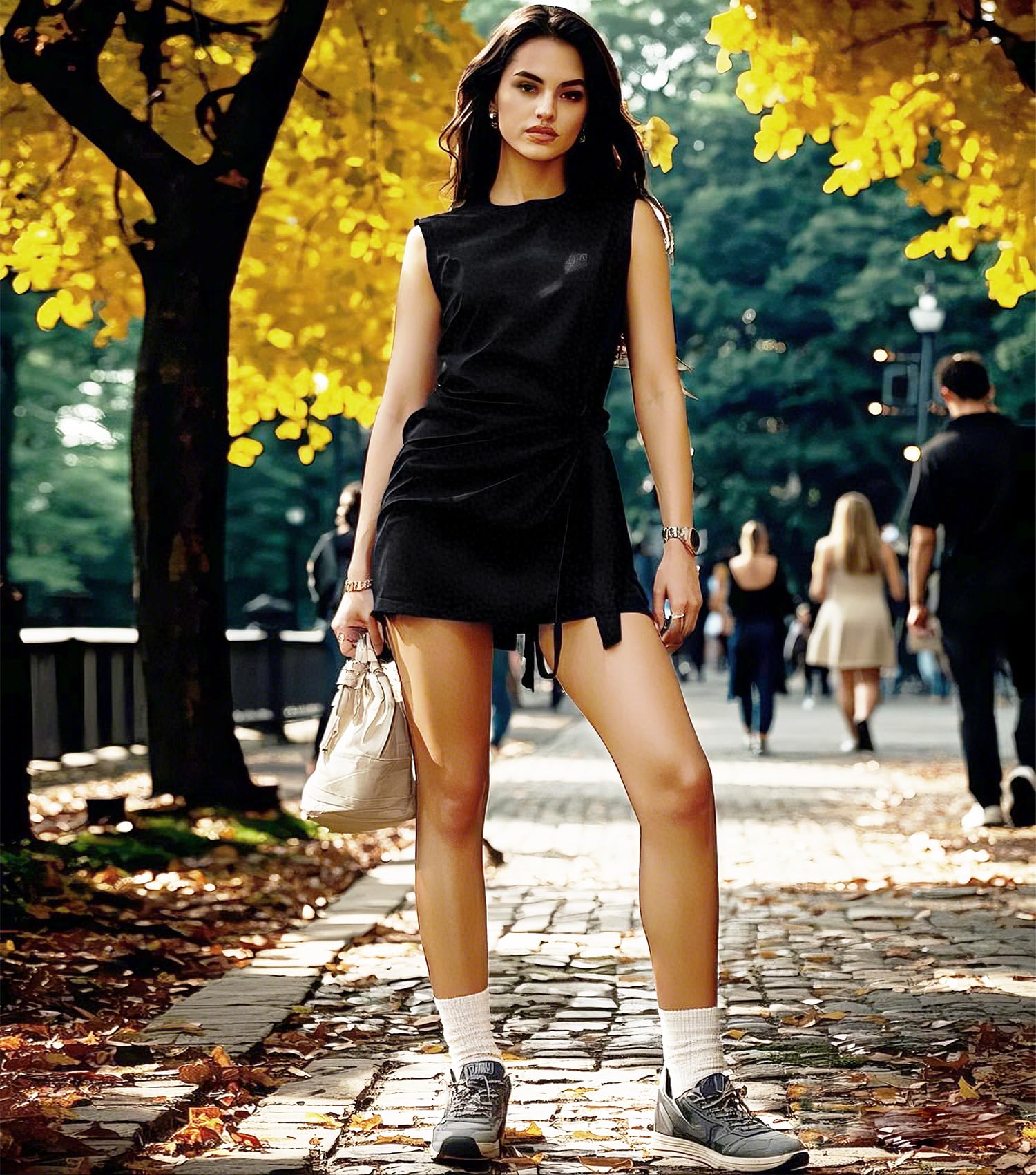 JULGIRL Womens Sleeveless Romper Dress Summer Outfits Exercise Gym Clothes One Piece Athletic Romper(Black)