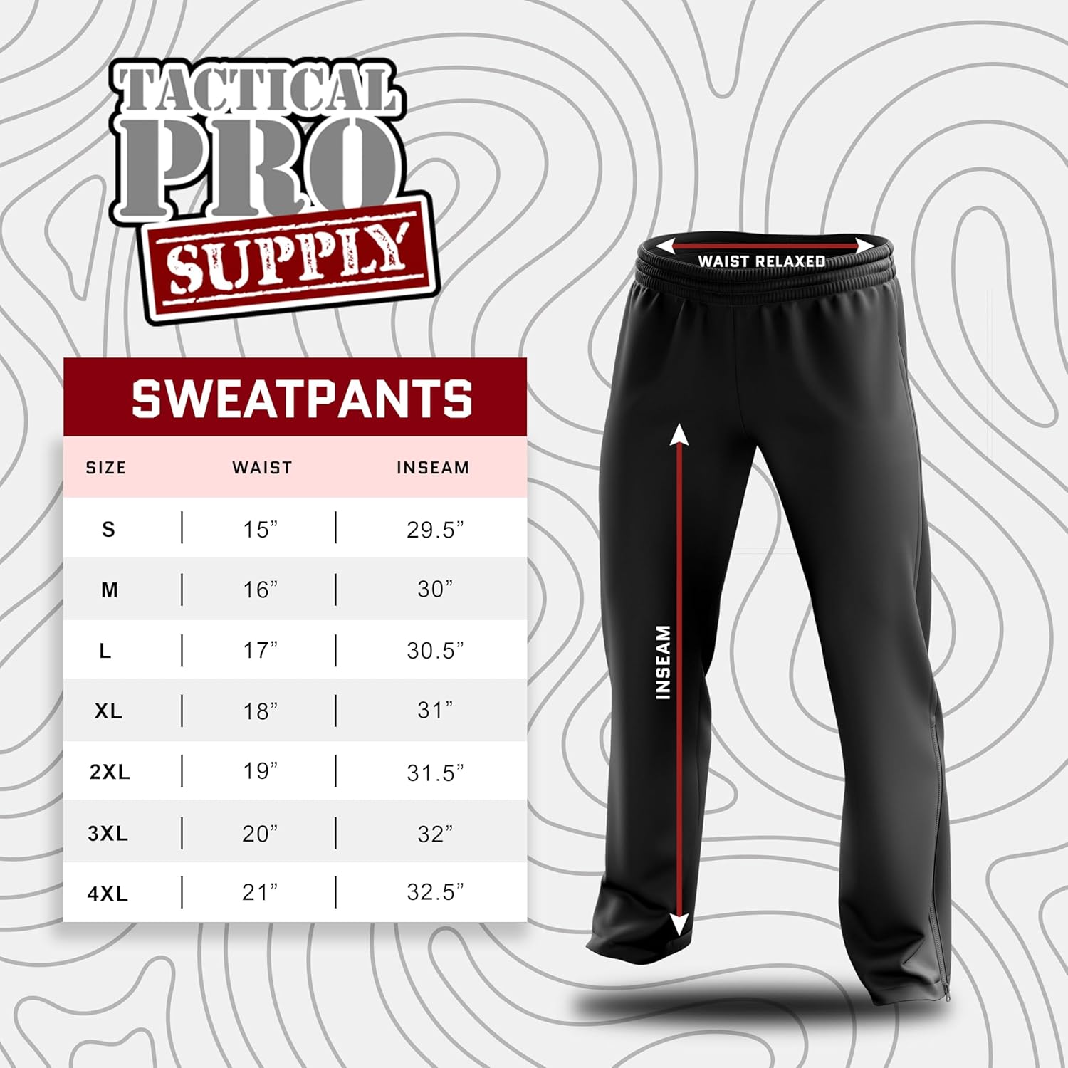 Tactical Pro Supply American Flag Sweatpants - Joggers for Men Women Fitness Workout - Image 5