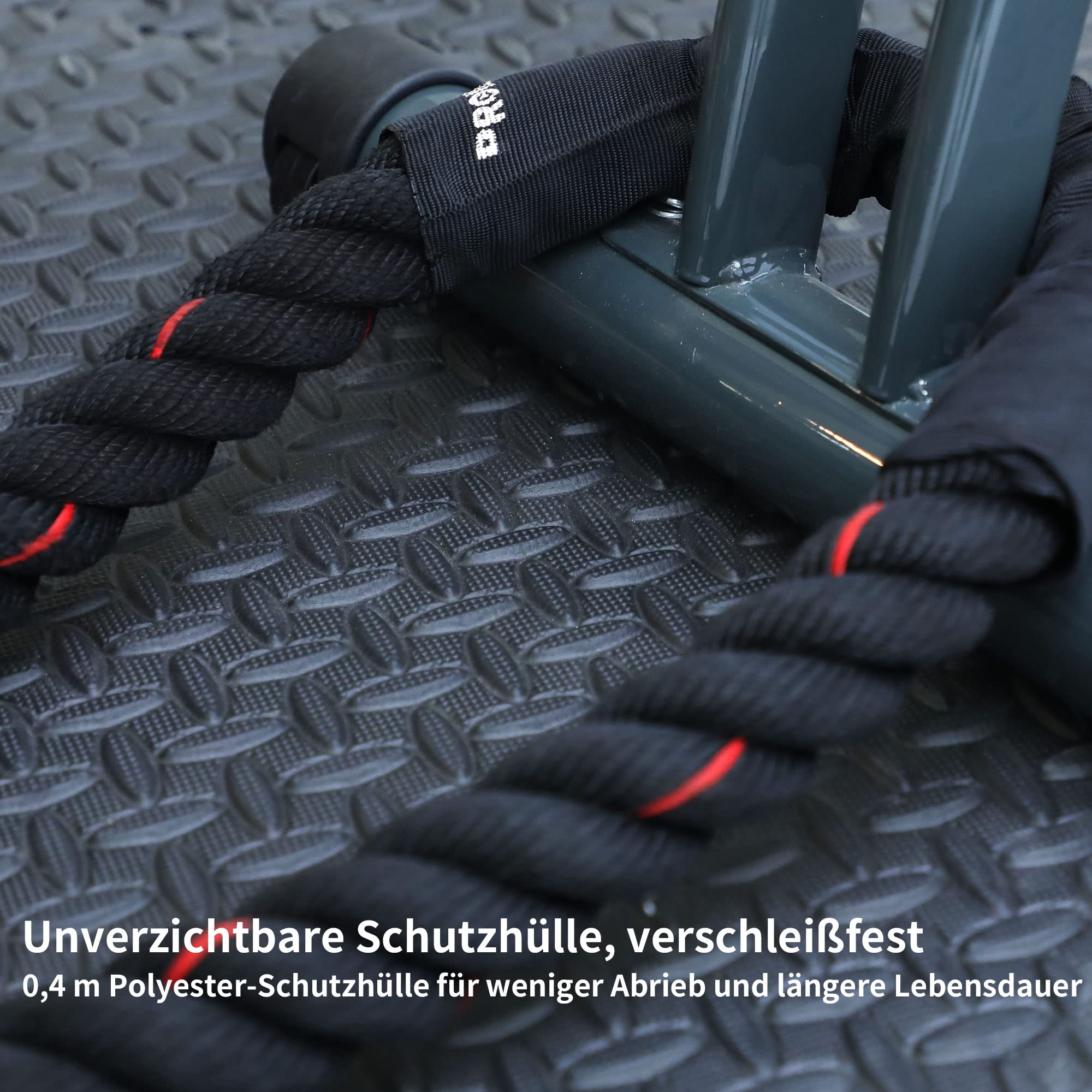 PROIRON 9M /12M Kampfseile, Kampfseil für Fitnesstraining, Fitnessstudio, schwere Übungsseile 38 mm, Wellungsseil für Krafttraining