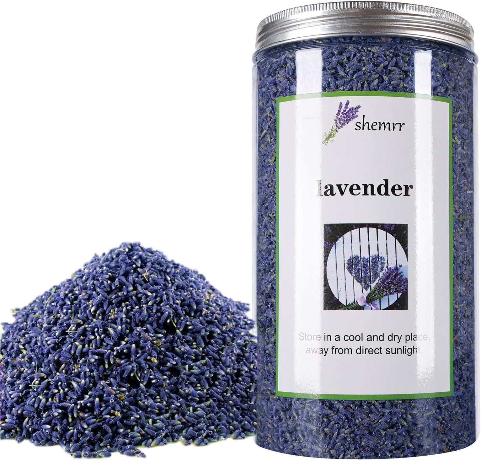 shemrr Culinary Dried Lavender Buds, 100 Raw Highland Grow