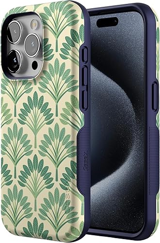 Vista 977 de Casely Funda para iPhone 15 Pro Jardín Secreto Flores mixtas Funda atrevida Compatible con MagSafe y botón de acción Jardín Secreto Floral