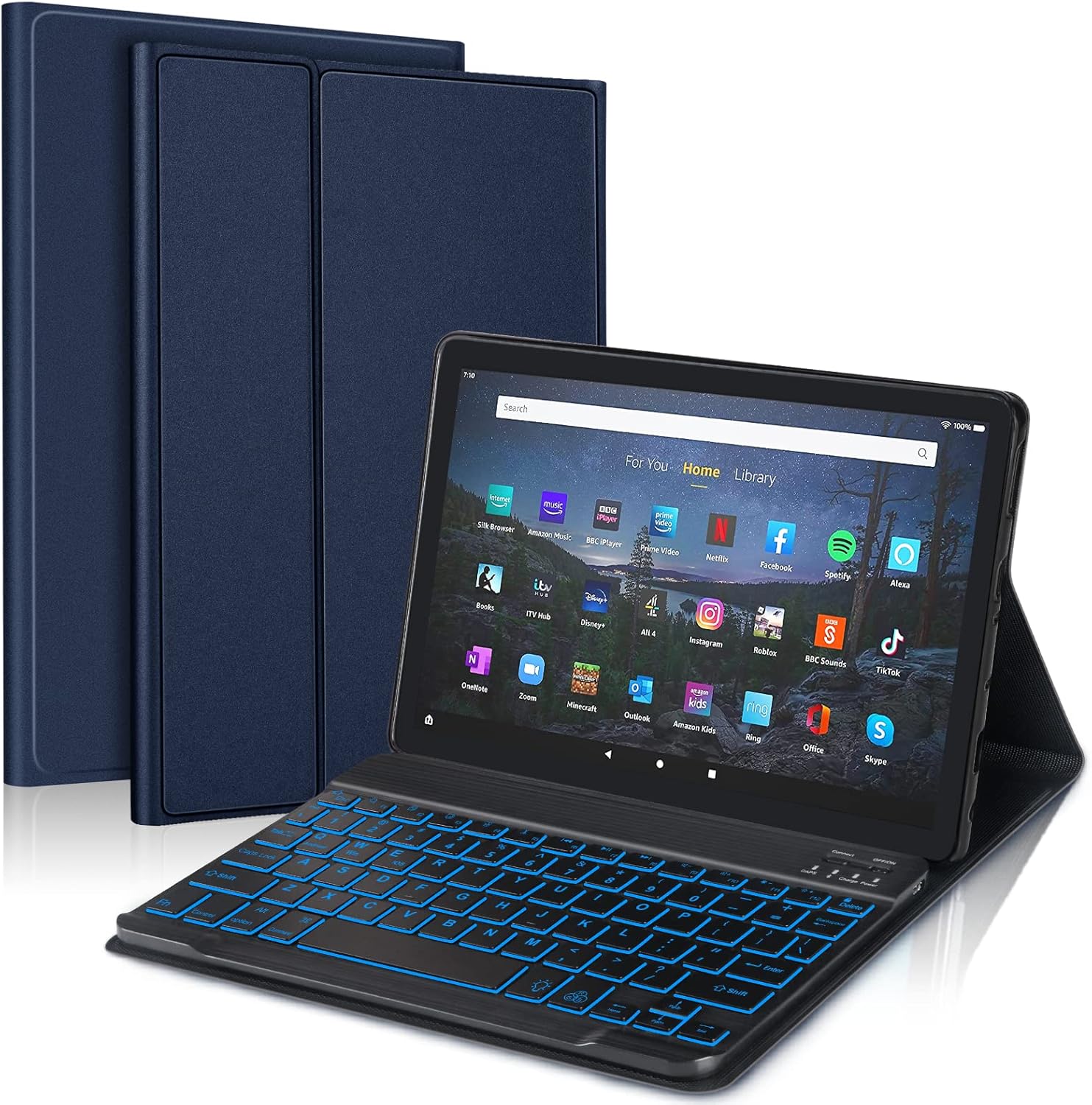 SENGBIRCH Wireless Bluetooth Keyboard,Thin Slim Smart Folio Tablet