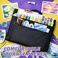 Vista 3 de JJRING 18x24 Art Portfolio Tote Bag - Large Carrying Storage Case with Handle & Adjustable Shoulder Strap, Portfolio Folder for Artwork, Posters