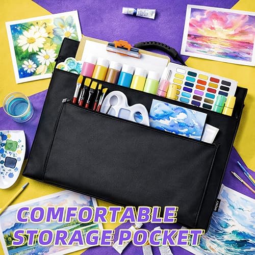 Miniatura 3 de JJRING 18x24 Art Portfolio Tote Bag - Large Carrying Storage Case with Handle & Adjustable Shoulder Strap, Portfolio Folder for Artwork, Posters