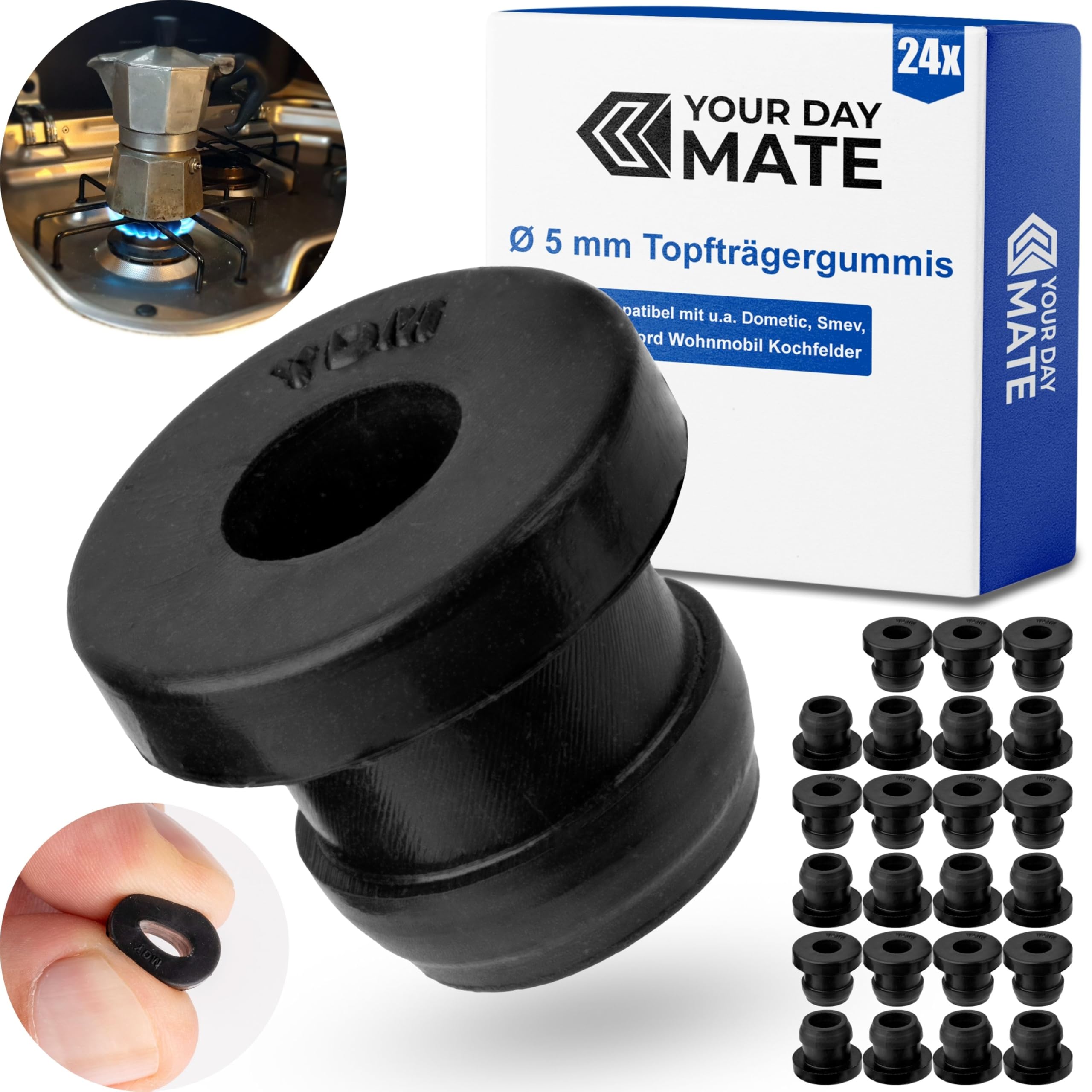 20x Topfträgergummis Für Dometic Gasherd - Hitzebeständig Bis 300°C
