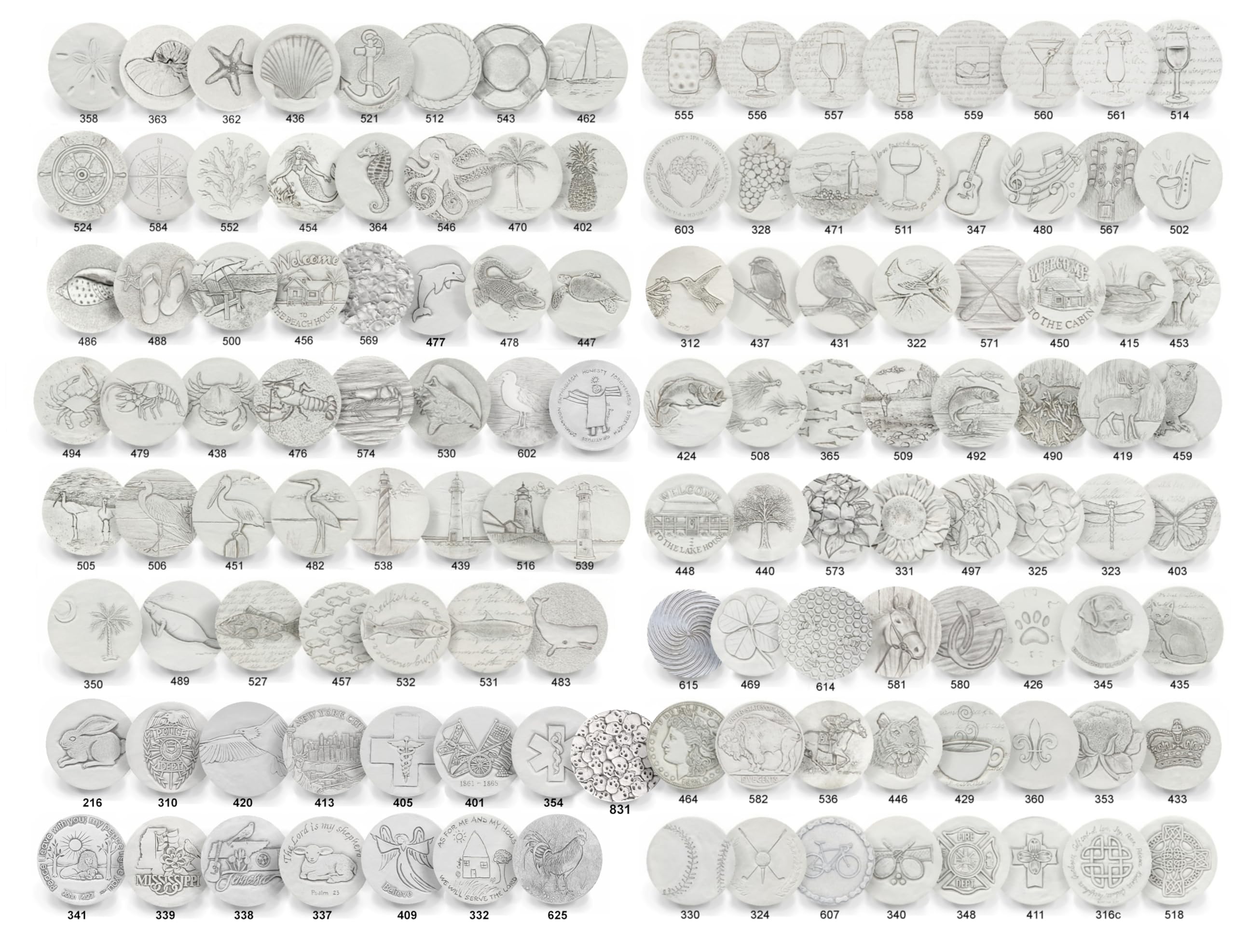 Mix and Match - Choose a custom Set - Absorbent Drink Coasters - Handmade by McCarter Coasters - off-white 4.38 inch (4pc) - Made in USA