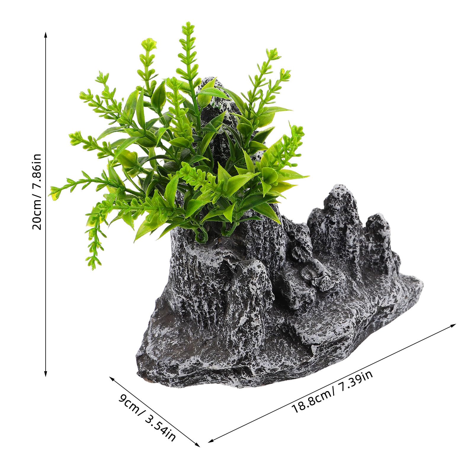 SOLUSTRE Ozdoba skalna do akwarium: sztuczna figura skalna, symulacja góry do miniaturowego ogrodu akwariowego