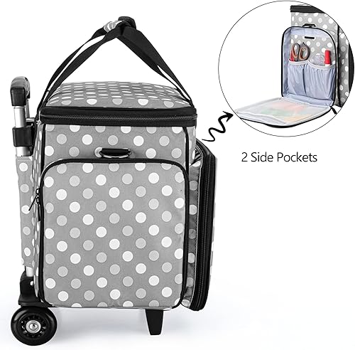 Miniatura 4 de Luxja - Bolsa para máquina de coser portátil, compatible con la mayoría de las máquinas Singer