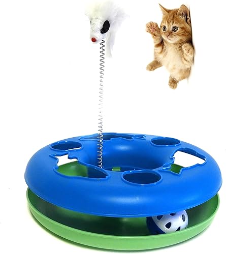 Miniatura 5 de Dependable Industries inc. Essentials Juguete de ratón para gatos para gatitos, gatos - Juguete para gatos con movimiento de atrapa el ratón,