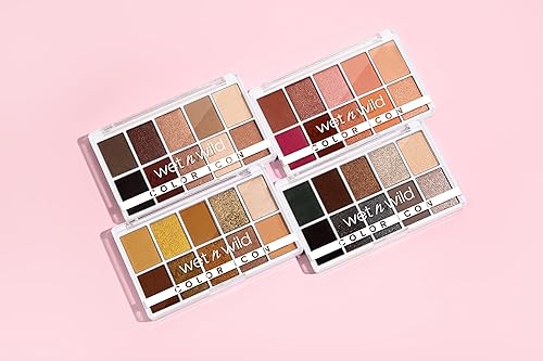 Miniatura 7 de Sombra de ojos de wet n wild Color Icon Paleta de maquillaje de ojos de 10 bandejas, corazón rosa y sol, de larga duración, brillante, metálico,