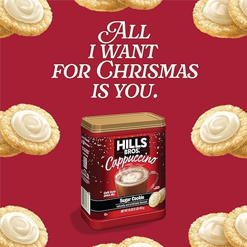 Miniatura 5 de Hills Bros. Mezcla instantánea de capuchino, mezcla de capuchino de galletas de azúcar, disfruta del sabor de la cafetería desde casa, capuchino con